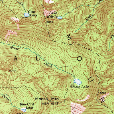 United States Geological Survey Mount Pend Oreille, ID-MT (1951, 62500-Scale) digital map