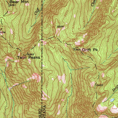 United States Geological Survey Mount Pend Oreille, ID-MT (1951, 62500-Scale) digital map