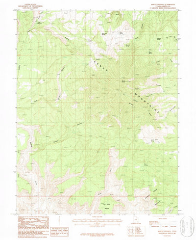 United States Geological Survey Mount Pennell, UT (1987, 24000-Scale) digital map