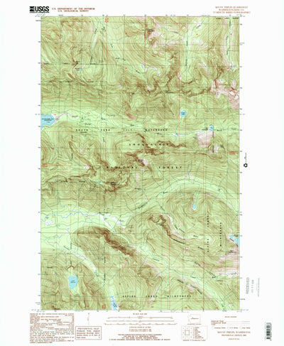 United States Geological Survey Mount Phelps, WA (1989, 24000-Scale) digital map