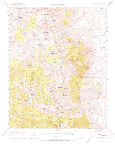 United States Geological Survey Mount Pinchot, CA (1953, 62500-Scale) digital map