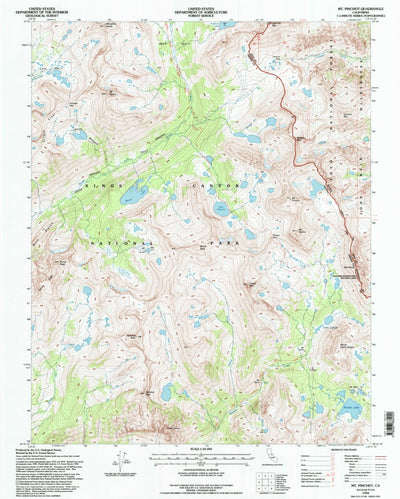 United States Geological Survey Mount Pinchot, CA (1994, 24000-Scale) digital map