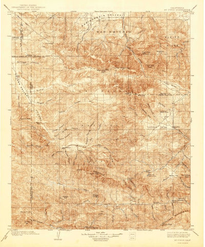 United States Geological Survey Mount Pinos, CA (1903, 125000-Scale) digital map