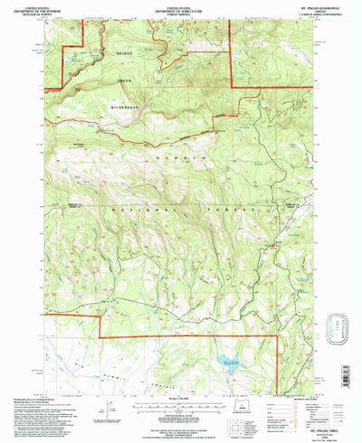 United States Geological Survey Mount Pisgah, OR (1992, 24000-Scale) digital map