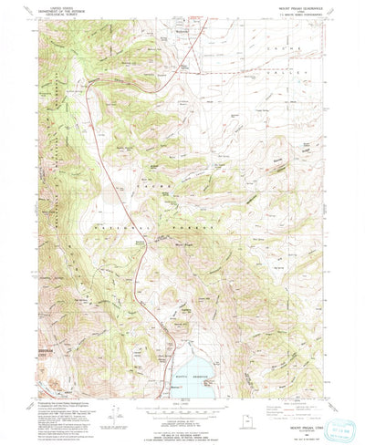 United States Geological Survey Mount Pisgah, UT (1991, 24000-Scale) digital map