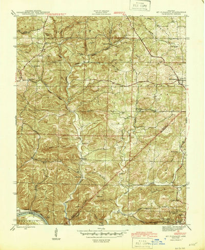 United States Geological Survey Mount Pleasant, AR (1942, 31680-Scale) digital map