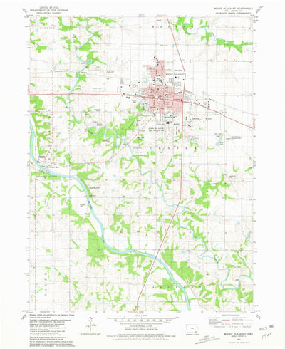 United States Geological Survey Mount Pleasant, IA (1981, 24000-Scale) digital map