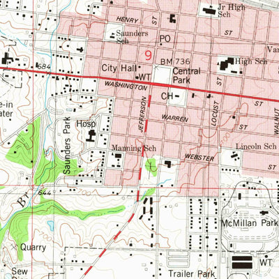 United States Geological Survey Mount Pleasant, IA (1981, 24000-Scale) digital map