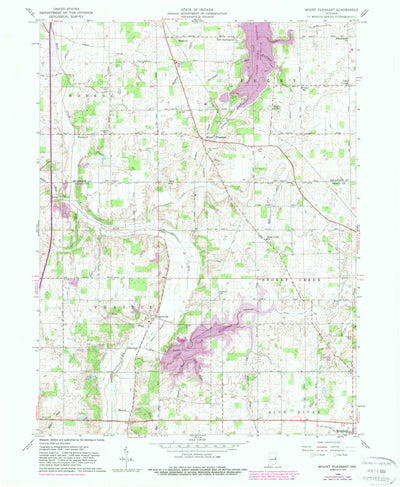United States Geological Survey Mount Pleasant, IN (1960, 24000-Scale) digital map