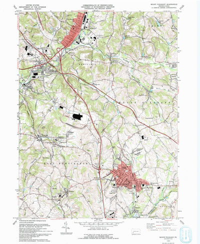 United States Geological Survey Mount Pleasant, PA (1993, 24000-Scale) digital map