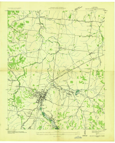United States Geological Survey Mount Pleasant, TN (1936, 24000-Scale) digital map