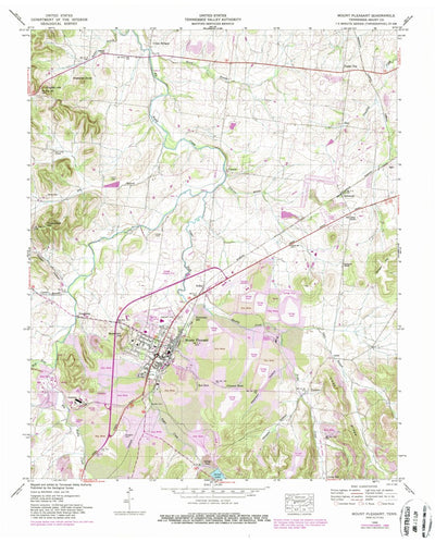 United States Geological Survey Mount Pleasant, TN (1946, 24000-Scale) digital map