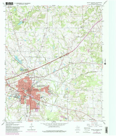 United States Geological Survey Mount Pleasant, TX (1965, 24000-Scale) digital map