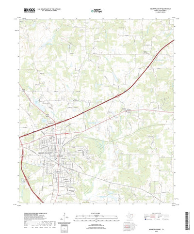 United States Geological Survey Mount Pleasant, TX (2022, 24000-Scale) digital map