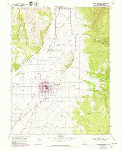 United States Geological Survey Mount Pleasant, UT (1967, 24000-Scale) digital map