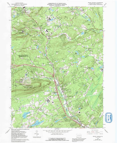 United States Geological Survey Mount Pocono, PA (1966, 24000-Scale) digital map