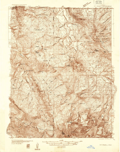 United States Geological Survey Mount Powell, CO (1933, 48000-Scale) digital map