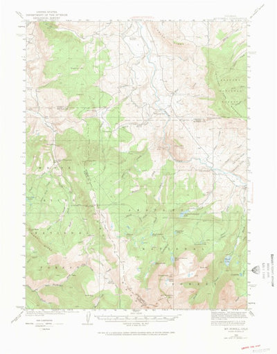 United States Geological Survey Mount Powell, CO (1933, 62500-Scale) digital map