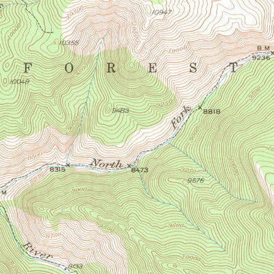 United States Geological Survey Mount Powell, CO (1933, 62500-Scale) digital map