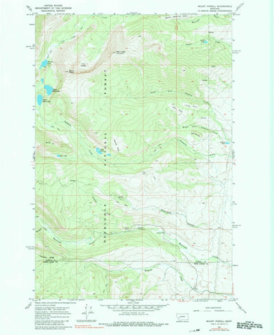 United States Geological Survey Mount Powell, MT (1967, 24000-Scale) digital map