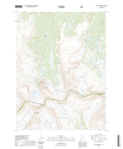United States Geological Survey Mount Powell, UT (2023, 24000-Scale) digital map