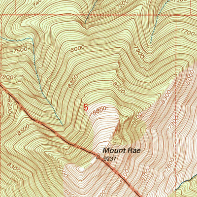 United States Geological Survey Mount Rae, MT (2000, 24000-Scale) digital map