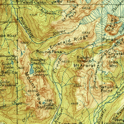 United States Geological Survey Mount Rainier, WA (1928, 125000-Scale) digital map