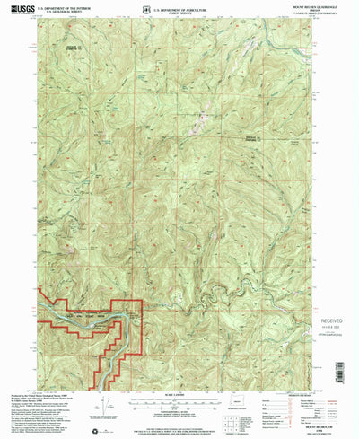 United States Geological Survey Mount Reuben, OR (1998, 24000-Scale) digital map