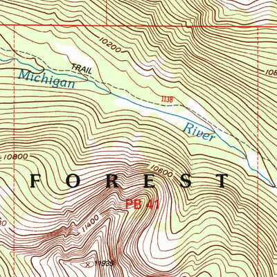 United States Geological Survey Mount Richthofen, CO (2000, 24000-Scale) digital map