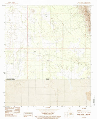 United States Geological Survey Mount Riley SE, NM (1985, 24000-Scale) digital map