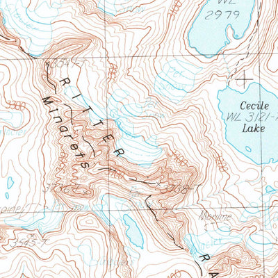 United States Geological Survey Mount Ritter, CA (1983, 24000-Scale) digital map
