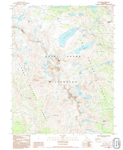 United States Geological Survey Mount Ritter, CA (1992, 24000-Scale) digital map