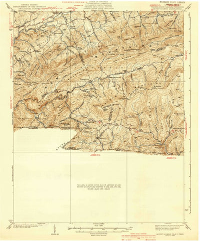 United States Geological Survey Mount Rogers, VA-NC-TN (1939, 62500-Scale) digital map