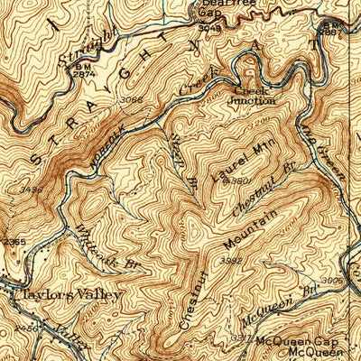 United States Geological Survey Mount Rogers, VA-NC-TN (1939, 62500-Scale) digital map