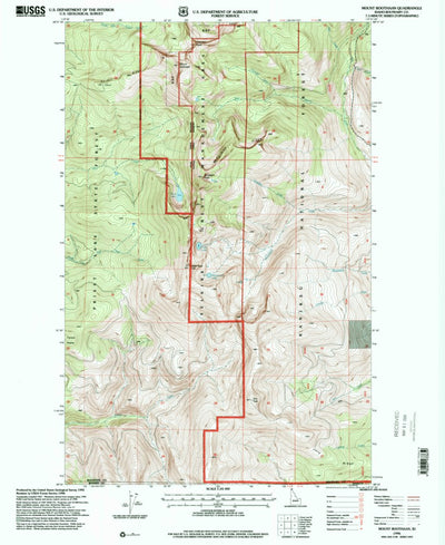 United States Geological Survey Mount Roothaan, ID (1996, 24000-Scale) digital map
