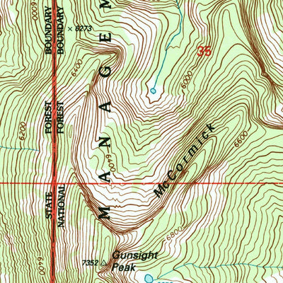 United States Geological Survey Mount Roothaan, ID (1996, 24000-Scale) digital map