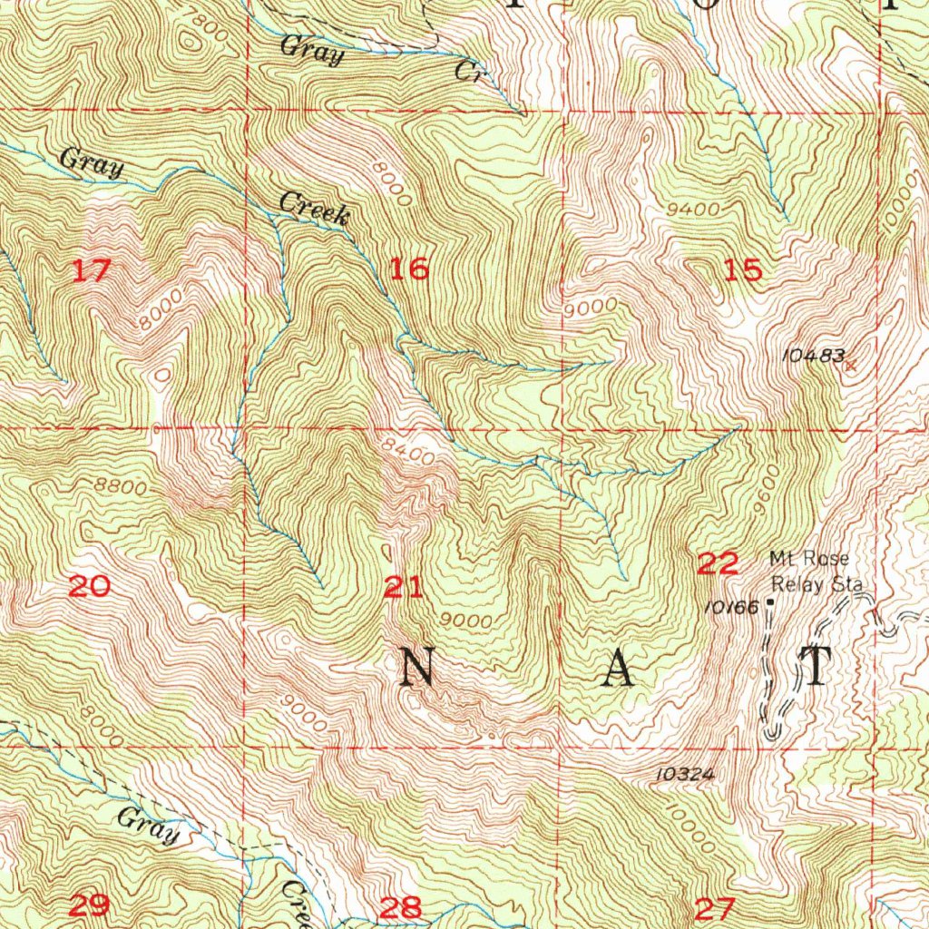 Mount Rose, NV (1950, 62500-Scale) Map by United States Geological ...