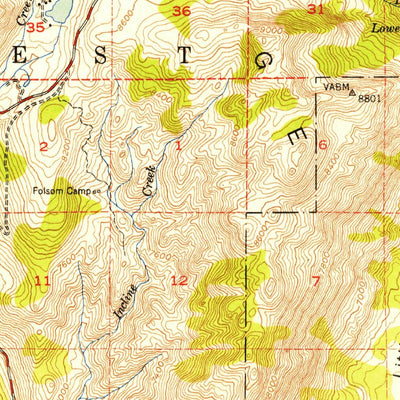 United States Geological Survey Mount Rose, NV (1952, 62500-Scale) digital map