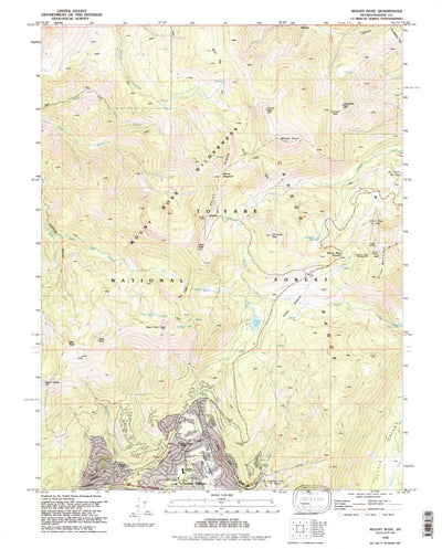 United States Geological Survey Mount Rose, NV (1992, 24000-Scale) digital map