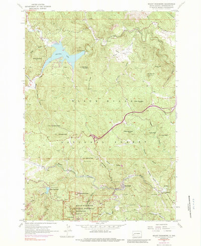 United States Geological Survey Mount Rushmore, SD (1954, 24000-Scale) digital map