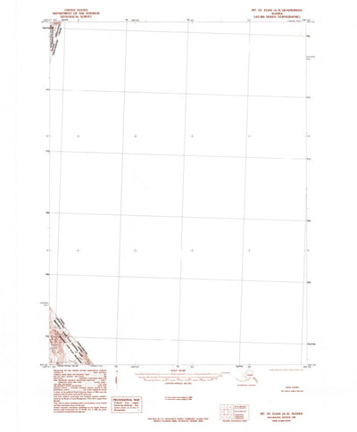 United States Geological Survey Mount Saint Elias A-3, AK (1985, 63360-Scale) digital map