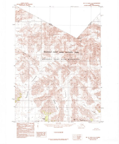 United States Geological Survey Mount Saint Elias A-6, AK (1985, 63360-Scale) digital map