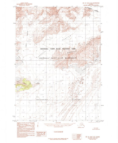 United States Geological Survey Mount Saint Elias A-8, AK (1985, 63360-Scale) digital map