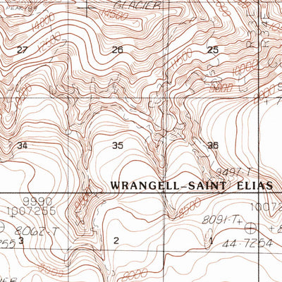 United States Geological Survey Mount Saint Elias B-5, AK (1985, 63360-Scale) digital map