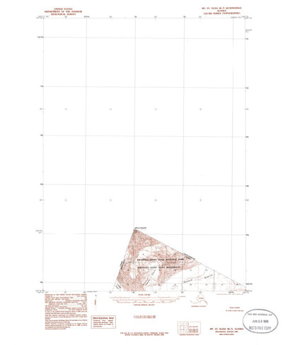United States Geological Survey Mount Saint Elias B-7, AK (1985, 63360-Scale) digital map