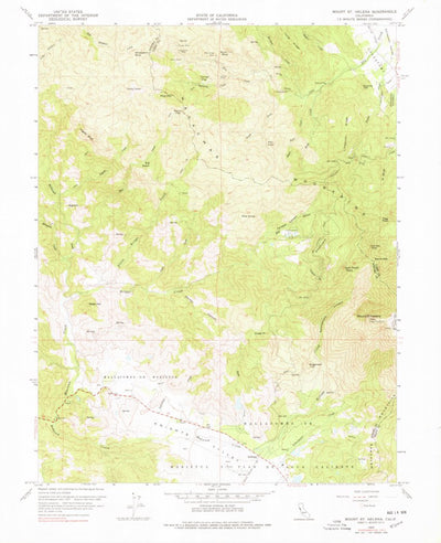 United States Geological Survey Mount Saint Helena, CA (1959, 24000-Scale) digital map