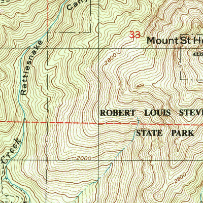 United States Geological Survey Mount Saint Helena, CA (1997, 24000-Scale) digital map