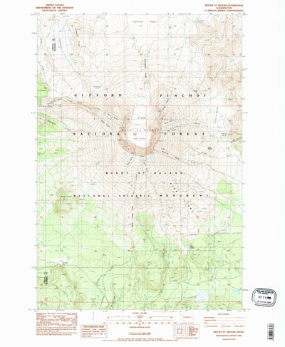 United States Geological Survey Mount Saint Helens, WA (1983, 24000-Scale) digital map