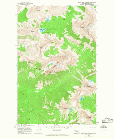 United States Geological Survey Mount Saint Nicholas, MT (1964, 24000-Scale) digital map