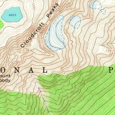 United States Geological Survey Mount Saint Nicholas, MT (1964, 24000-Scale) digital map